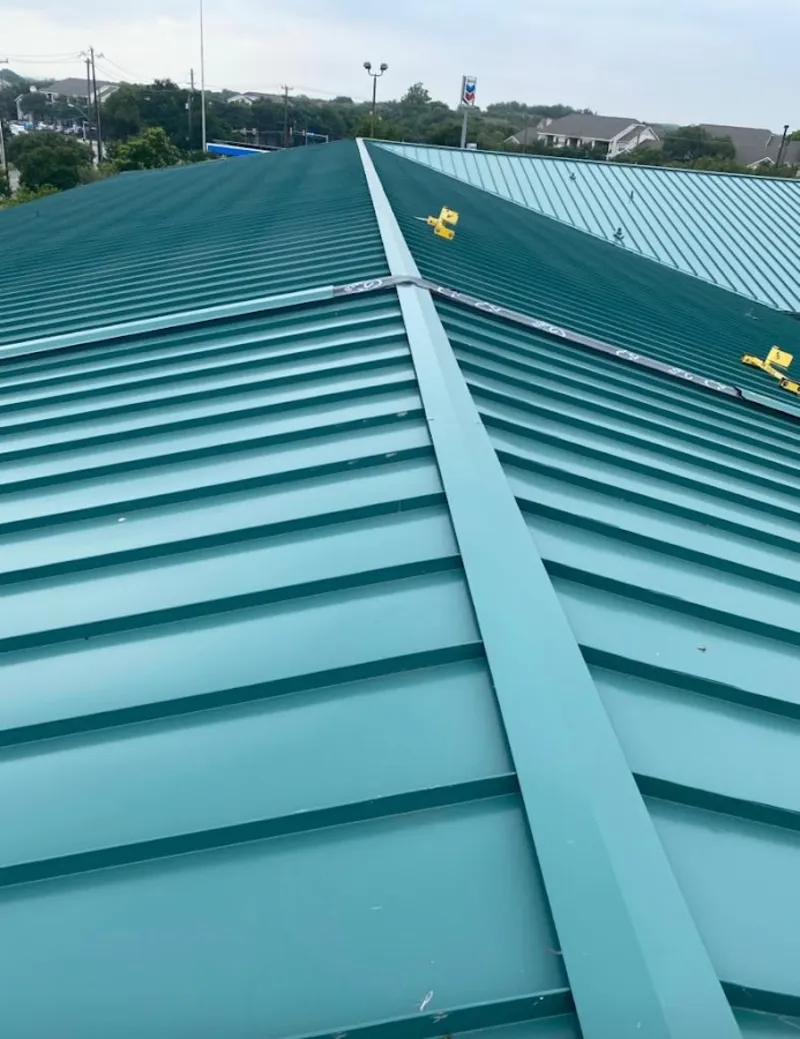 Green commercial metal roof ridge and valley for Metal Roof Repair in Hyrum
